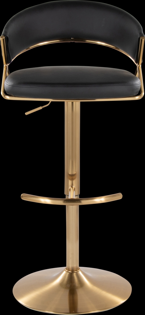 Harborson II Black Adjustable Swivel Barstool, Set of 2 - Thumbnail - Image 10