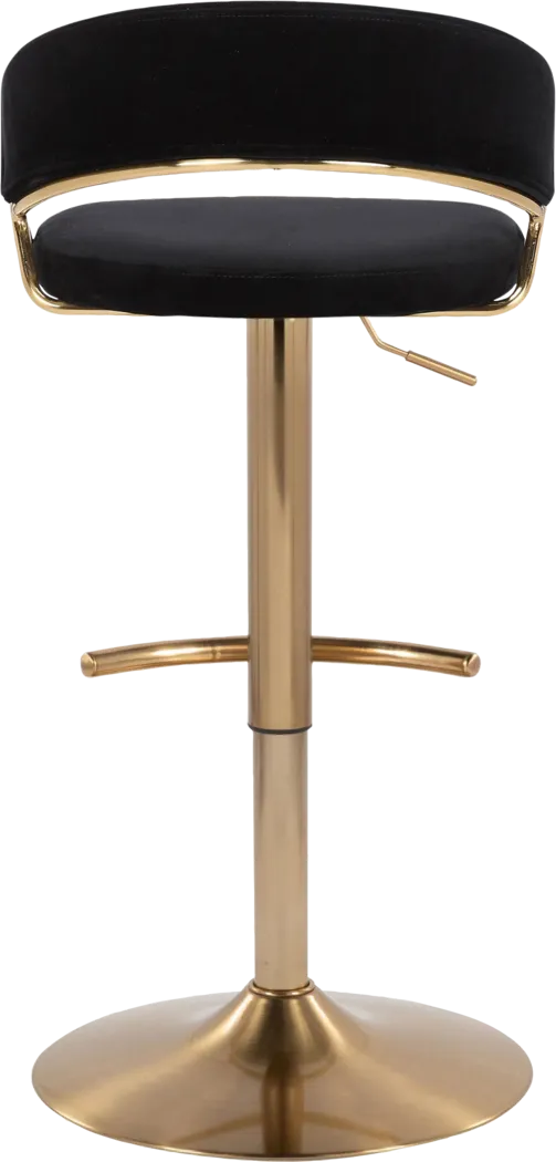 Harborson II Black Adjustable Swivel Barstool, Set of 2 - Thumbnail - Image 10