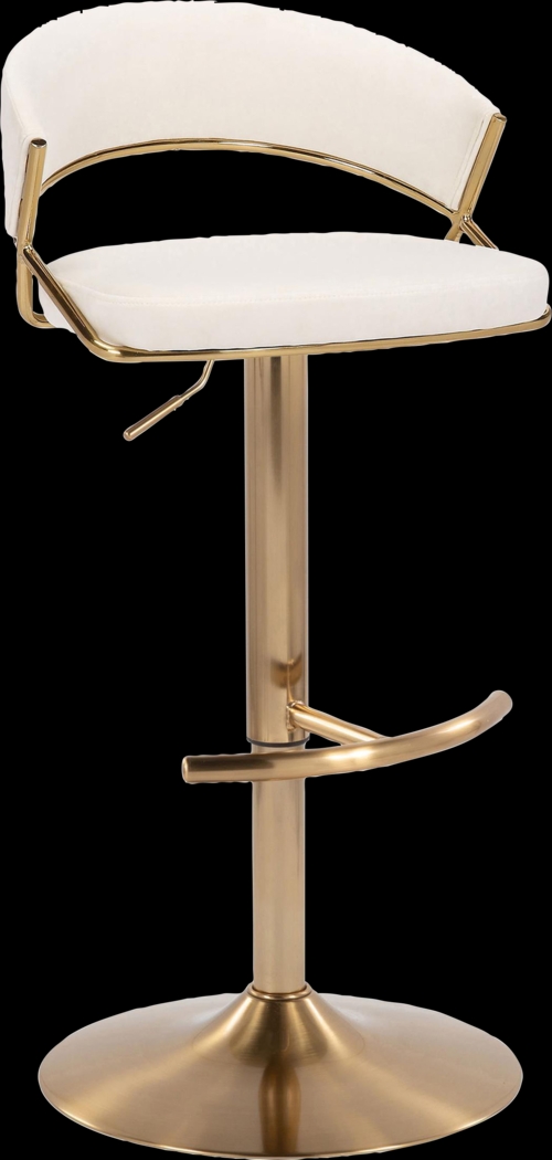 Harborson II Cream Adjustable Swivel Barstool, Set of 2 - Thumbnail - Image 7