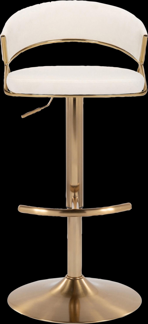 Harborson II Cream Adjustable Swivel Barstool, Set of 2 - Thumbnail - Image 8