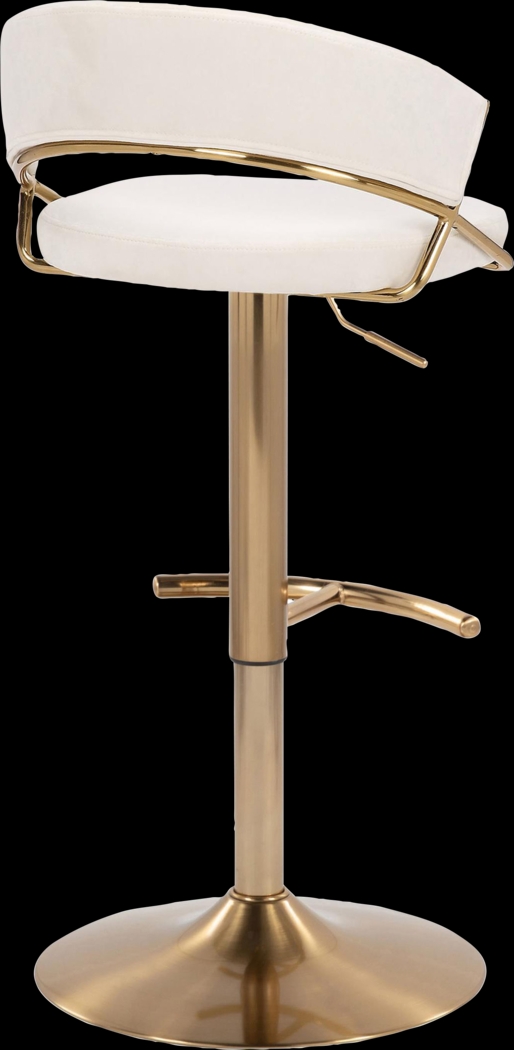 Harborson II Cream Adjustable Swivel Barstool, Set of 2 - Thumbnail - Image 9