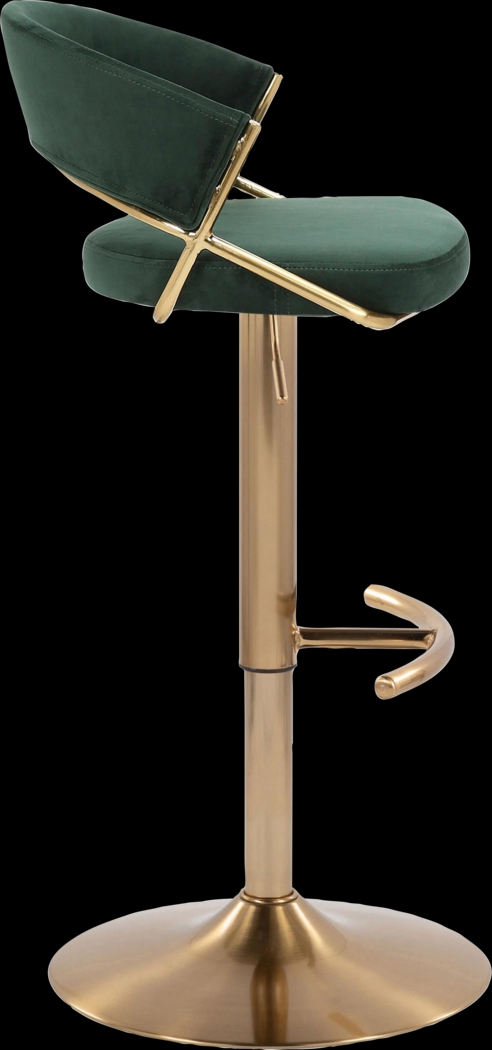 Harborson II Green Adjustable Swivel Barstool, Set of 2 - Thumbnail - Image 6