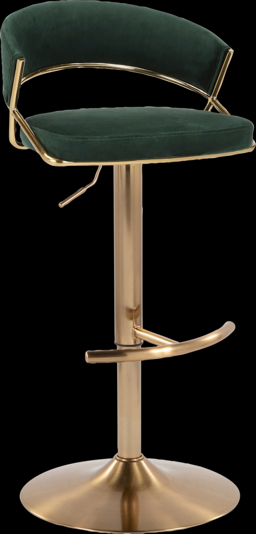 Harborson II Green Adjustable Swivel Barstool, Set of 2 - Thumbnail - Image 7