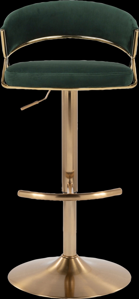 Harborson II Green Adjustable Swivel Barstool, Set of 2 - Thumbnail - Image 8