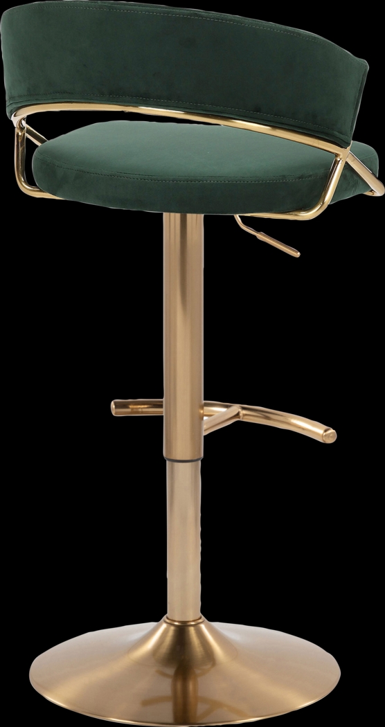 Harborson II Green Adjustable Swivel Barstool, Set of 2 - Thumbnail - Image 9