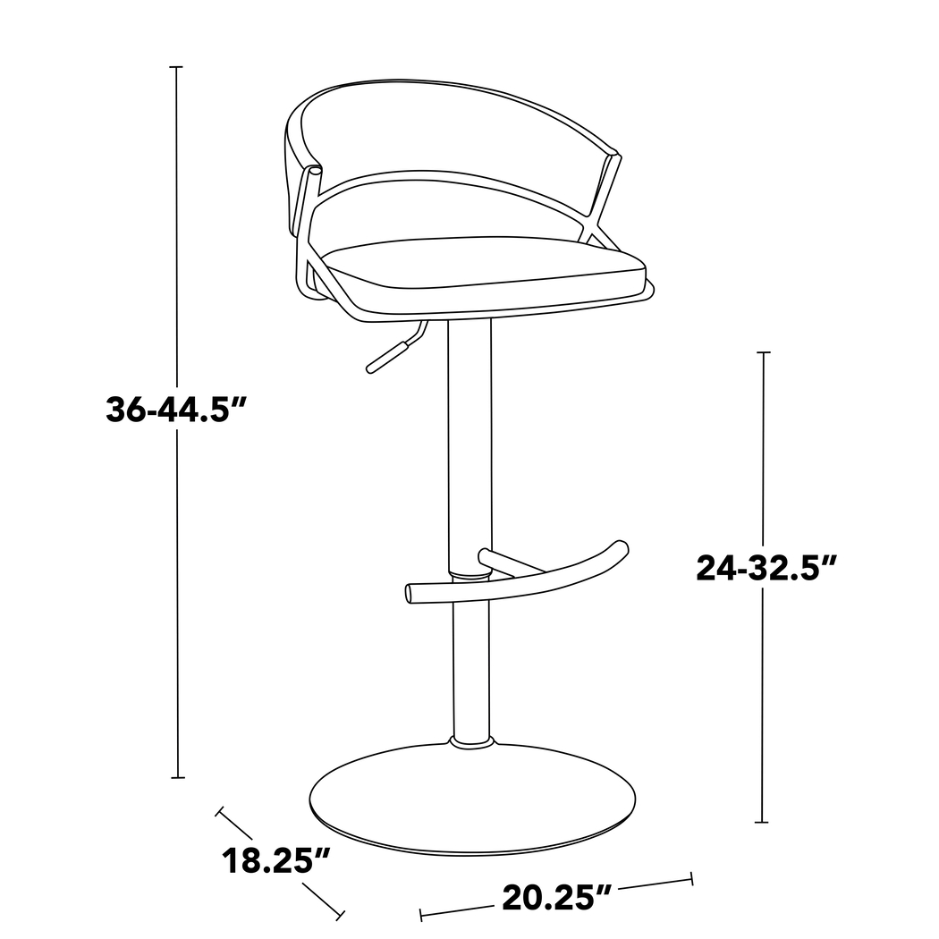 Harborson II White Adjustable Swivel Barstool, Set of 2 - Thumbnail - Image 11