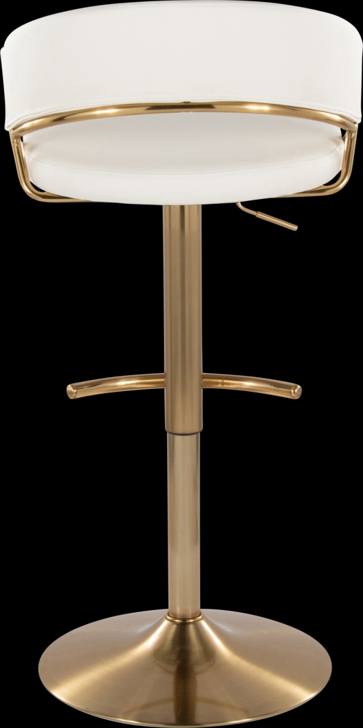 Harborson II White Adjustable Swivel Barstool, Set of 2 - Thumbnail - Image 9