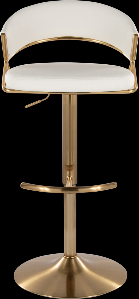 Harborson II White Adjustable Swivel Barstool, Set of 2 - Thumbnail - Image 10