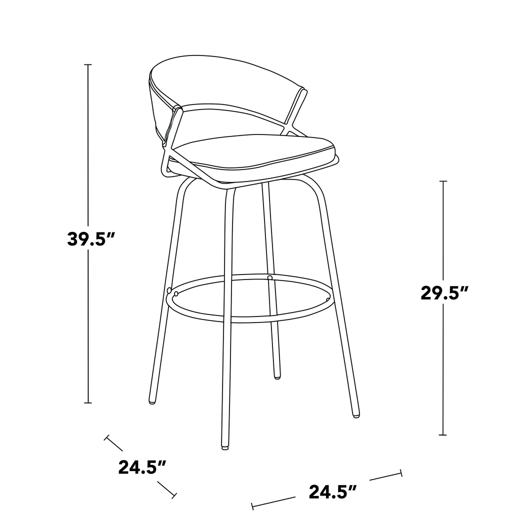 Harborson III Black Barstool, Set of 2 - Thumbnail - Image 11