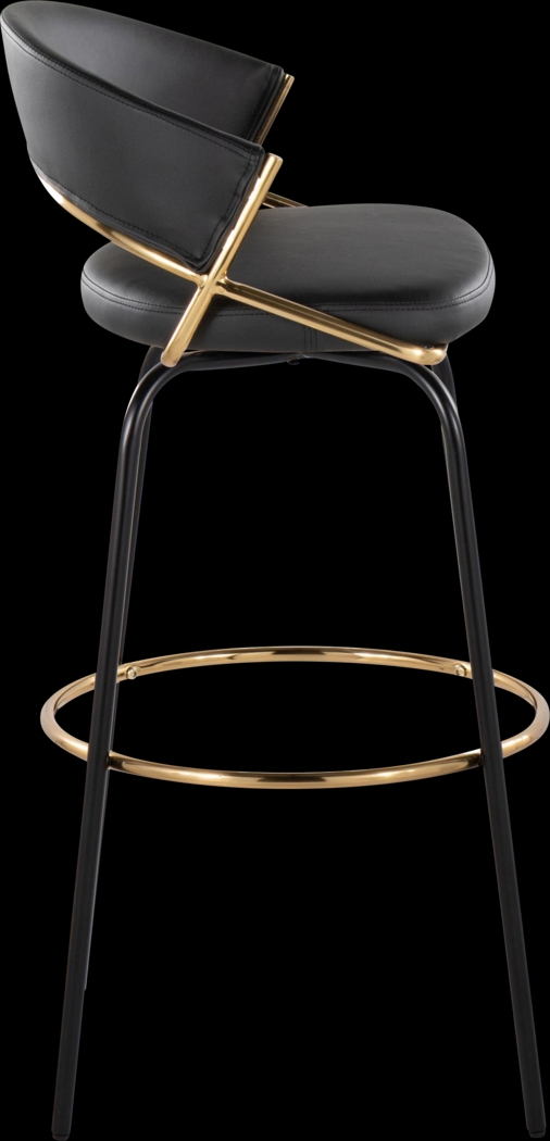 Harborson III Black Barstool, Set of 2 - Thumbnail - Image 7