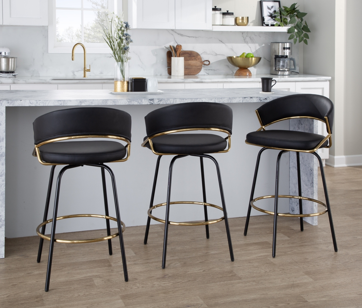 Harborson III Black Counter Height Stool, Set of 2 - Thumbnail - Image 3