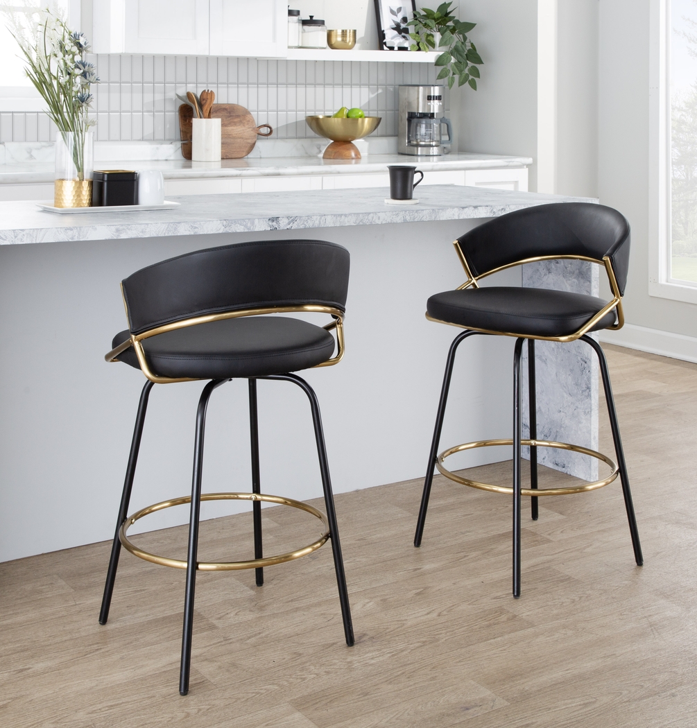 Harborson III Black Counter Height Stool, Set of 2 - Thumbnail - Image 5