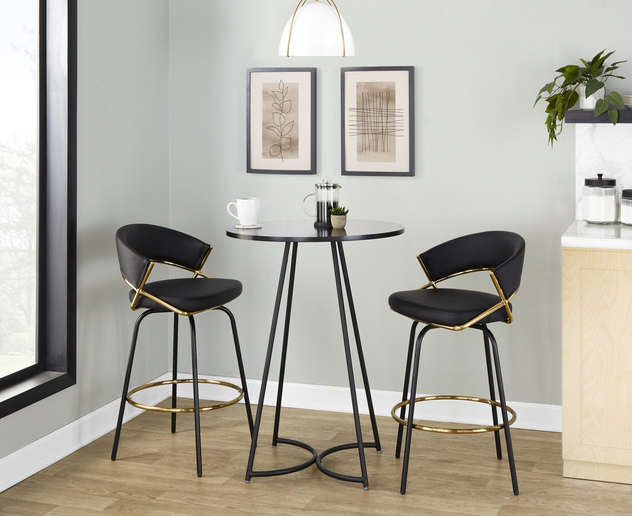 Harborson III Black Counter Height Stool, Set of 2 - Thumbnail - Image 7