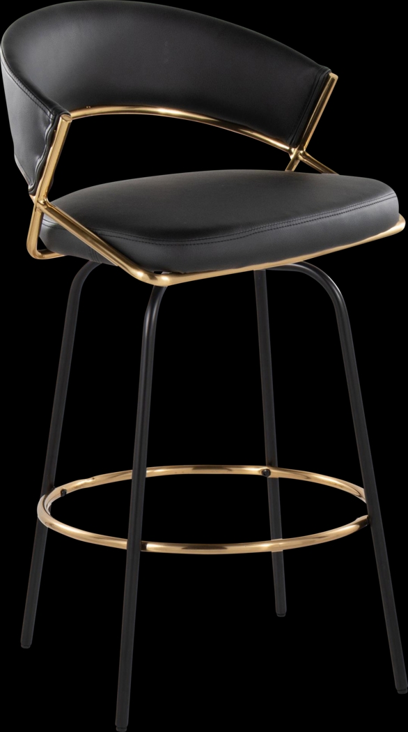 Harborson III Black Counter Height Stool, Set of 2 - Thumbnail - Image 8