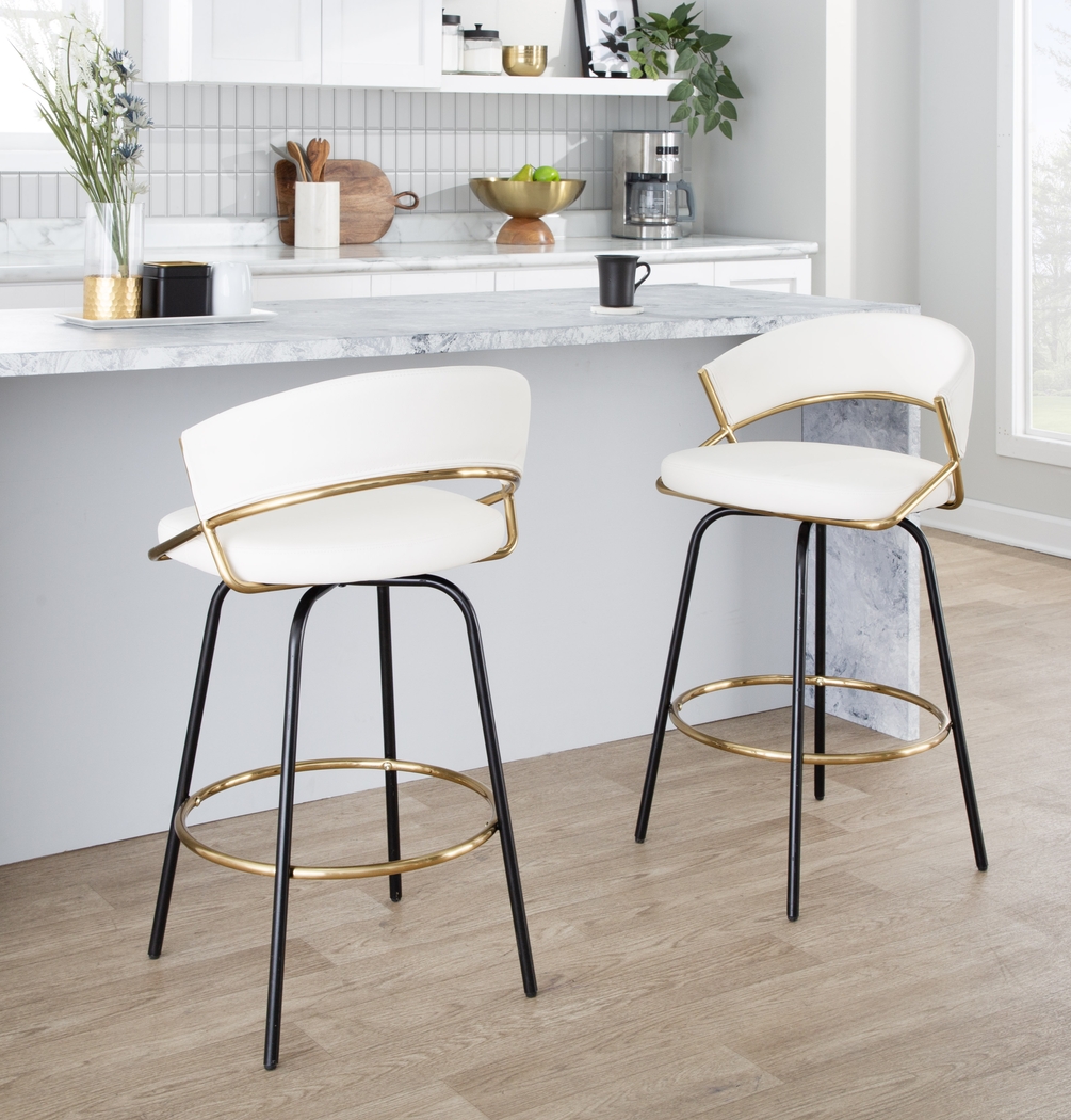 Harborson III White Counter Height Stool, Set of 2 - Thumbnail - Image 5