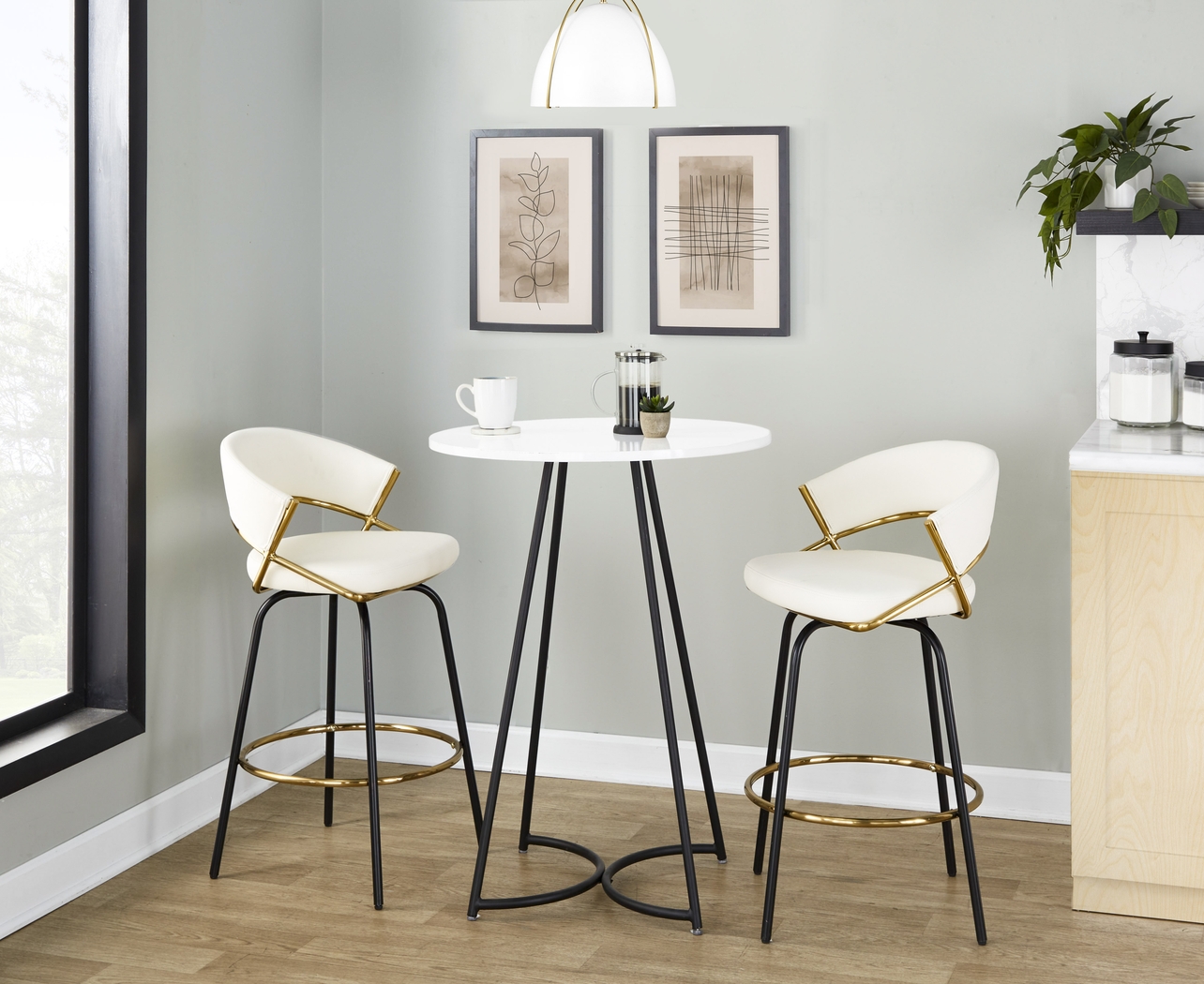 Harborson III White Counter Height Stool, Set of 2 - Thumbnail - Image 7