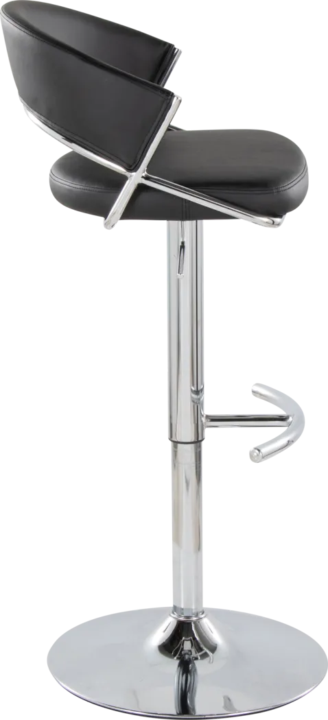 Harborson V Black Adjustable Swivel Barstool, Set of 2 - Thumbnail - Image 7