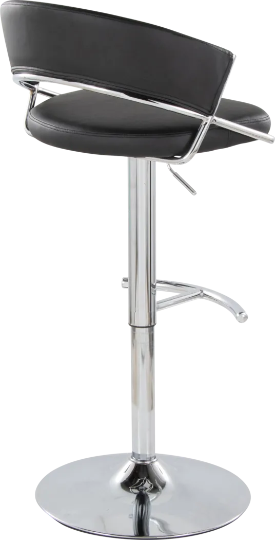 Harborson V Black Adjustable Swivel Barstool, Set of 2 - Thumbnail - Image 8