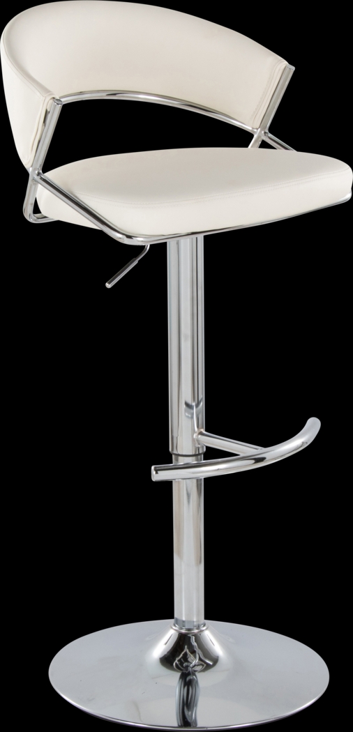 Harborson V White Adjustable Swivel Barstool, Set of 2 - Thumbnail - Image 6