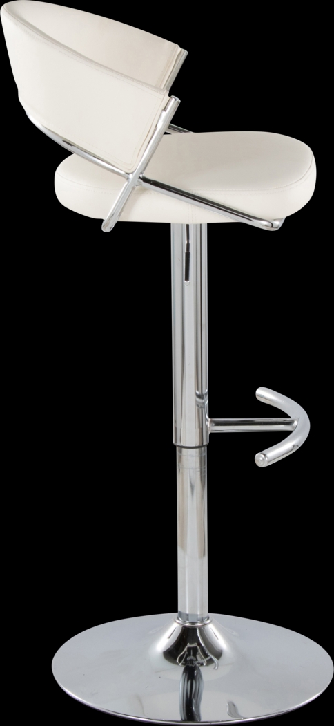 Harborson V White Adjustable Swivel Barstool, Set of 2 - Thumbnail - Image 7