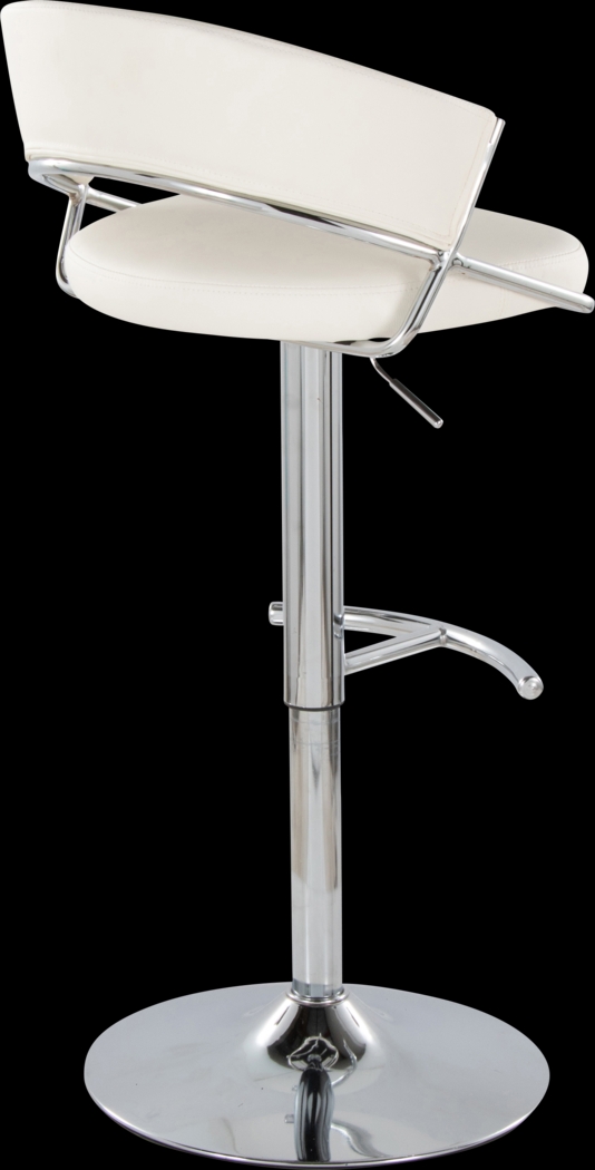 Harborson V White Adjustable Swivel Barstool, Set of 2 - Thumbnail - Image 8