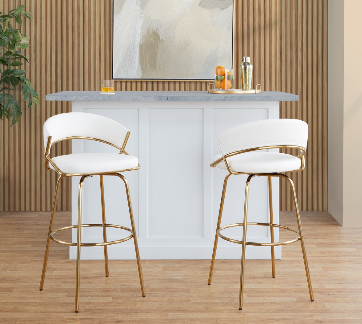 Harborson White Barstool, Set of 2 - Thumbnail - Image 5