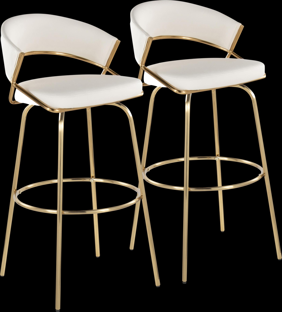 Harborson White Barstool, Set of 2 - Thumbnail - Image 1