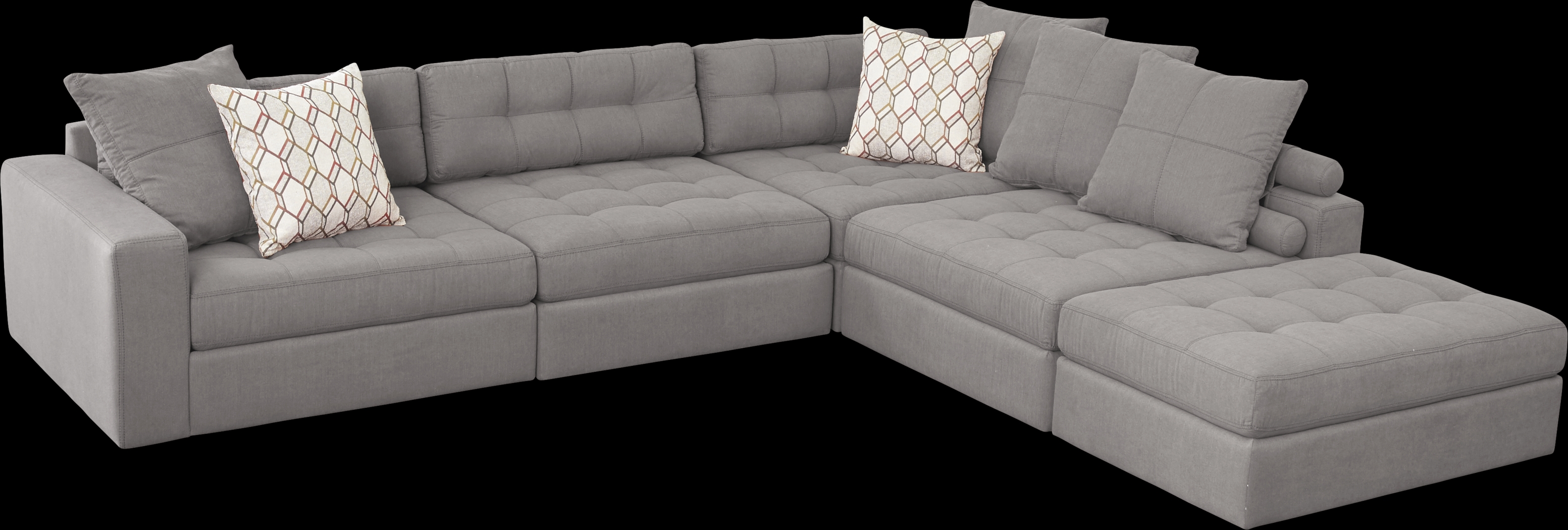 Harbour City Monterey Bay Gray 5 Pc Sectional - Thumbnail - Image 3