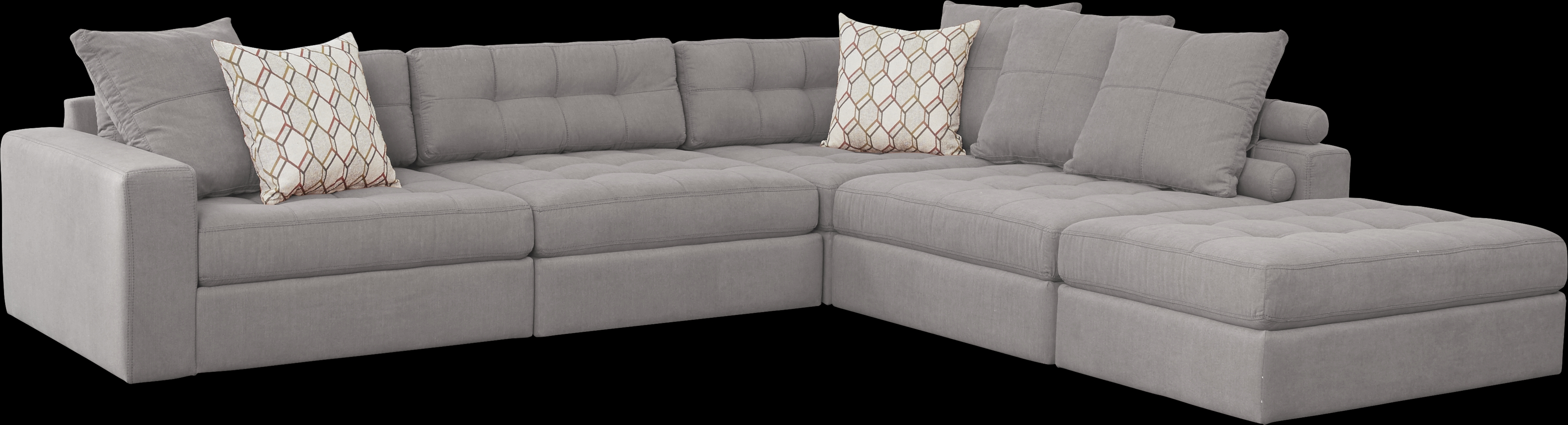 Harbour City Monterey Bay Gray 5 Pc Sectional - Thumbnail - Image 1