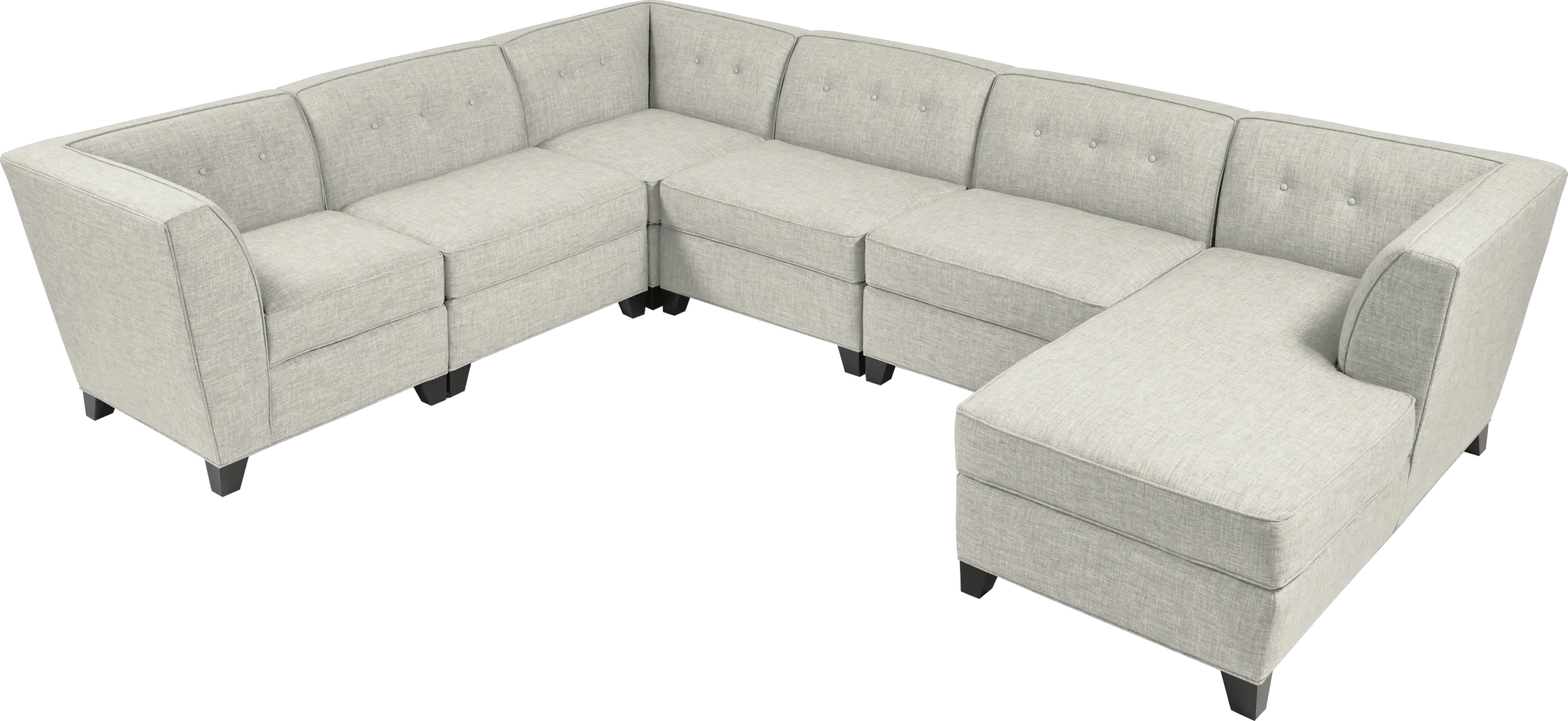 Harbour City San Marino Dove Gray 6 Pc Sectional - Thumbnail - Image 3