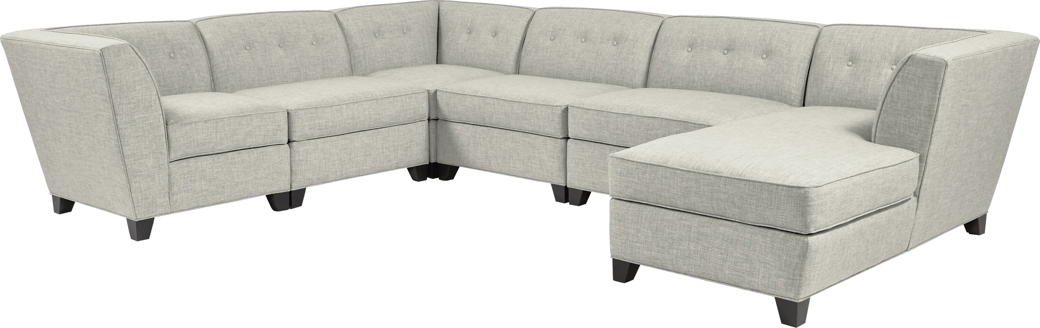 Harbour City San Marino Dove Gray 6 Pc Sectional - Thumbnail - Image 1