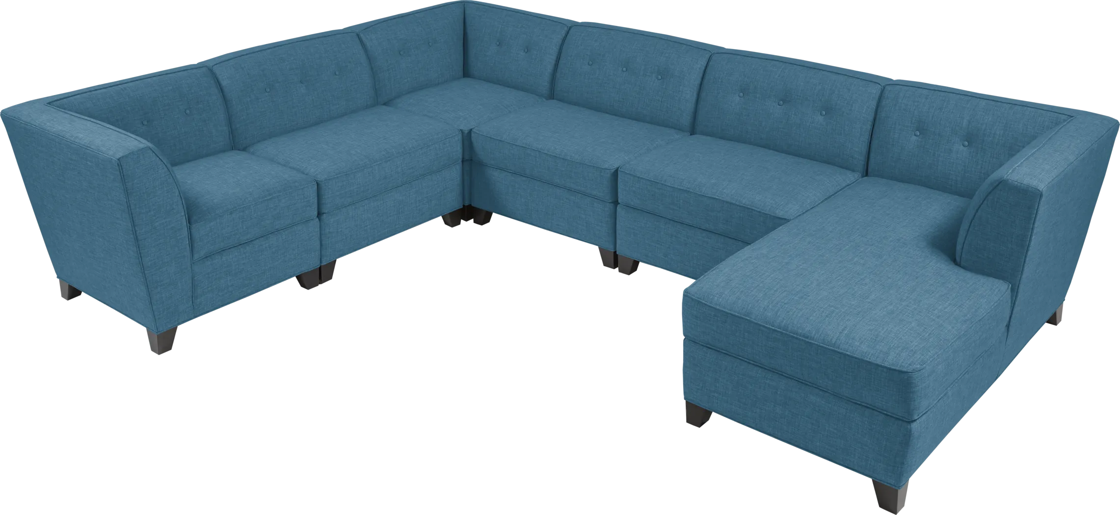 Harbour City San Marino Teal 6 Pc Sectional - Thumbnail - Image 3