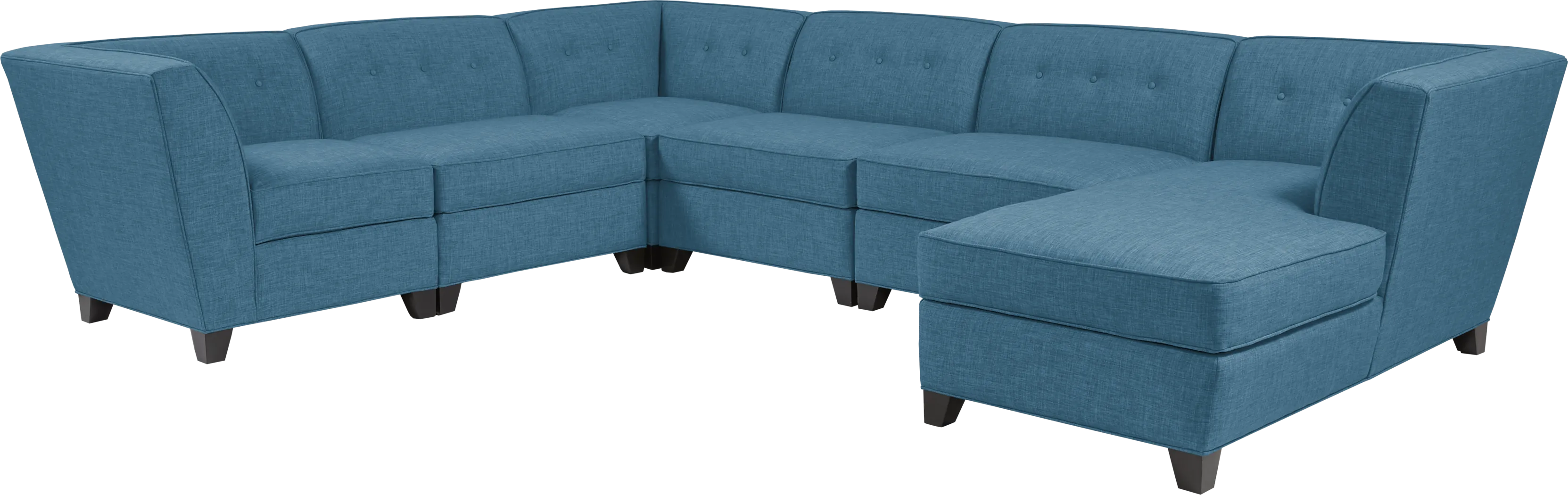 Harbour City San Marino Teal 6 Pc Sectional - Thumbnail - Image 1