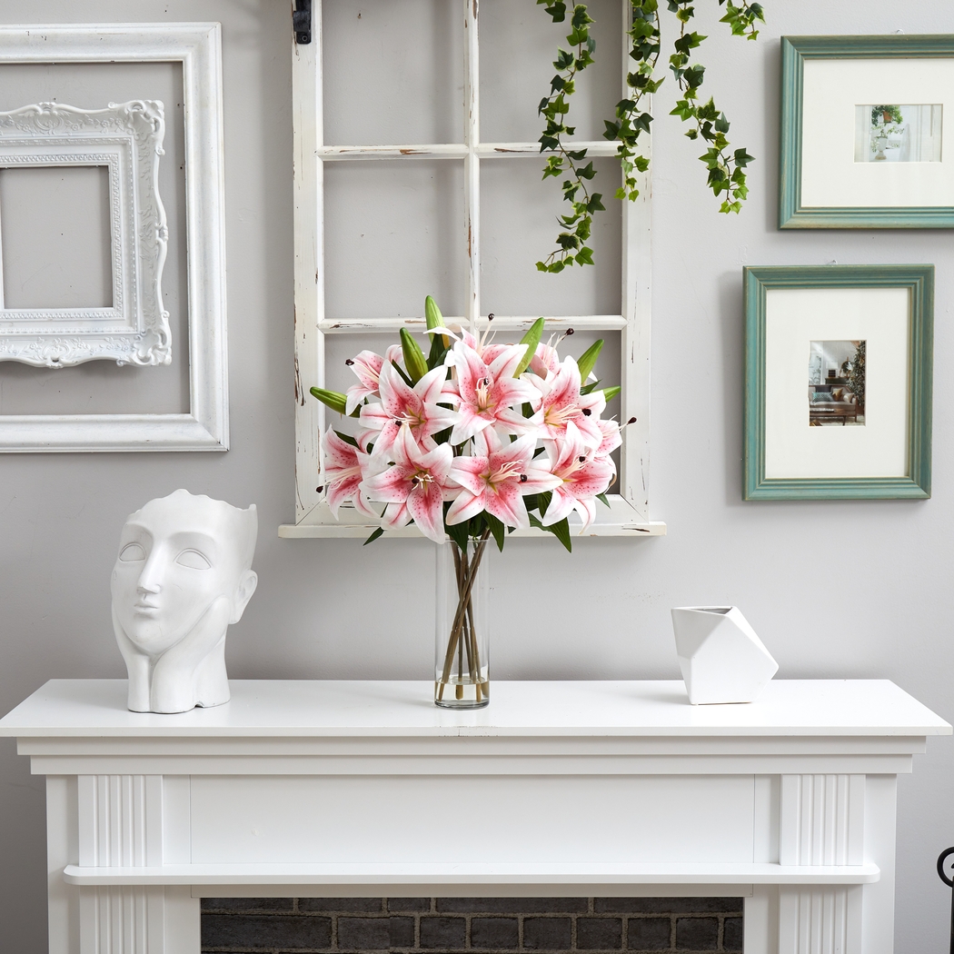 Harcross Pink Floral Arrangement with Vase - Thumbnail - Image 2