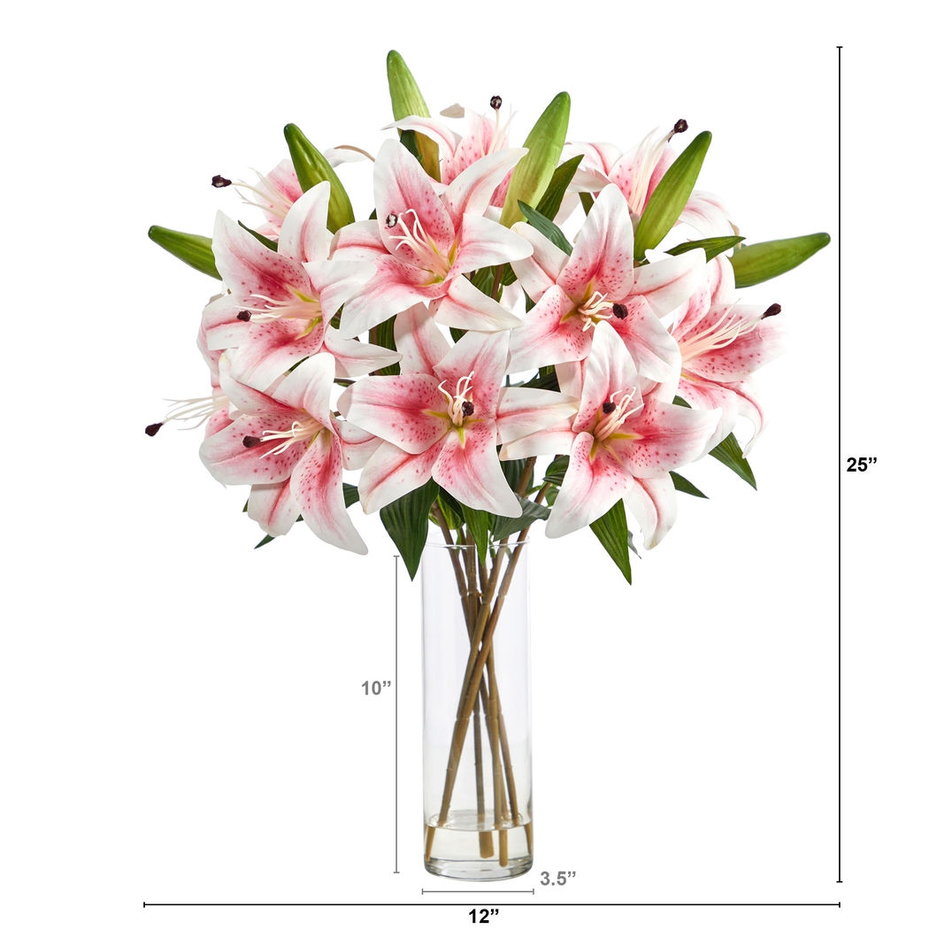 Harcross Pink Floral Arrangement with Vase - Thumbnail - Image 4