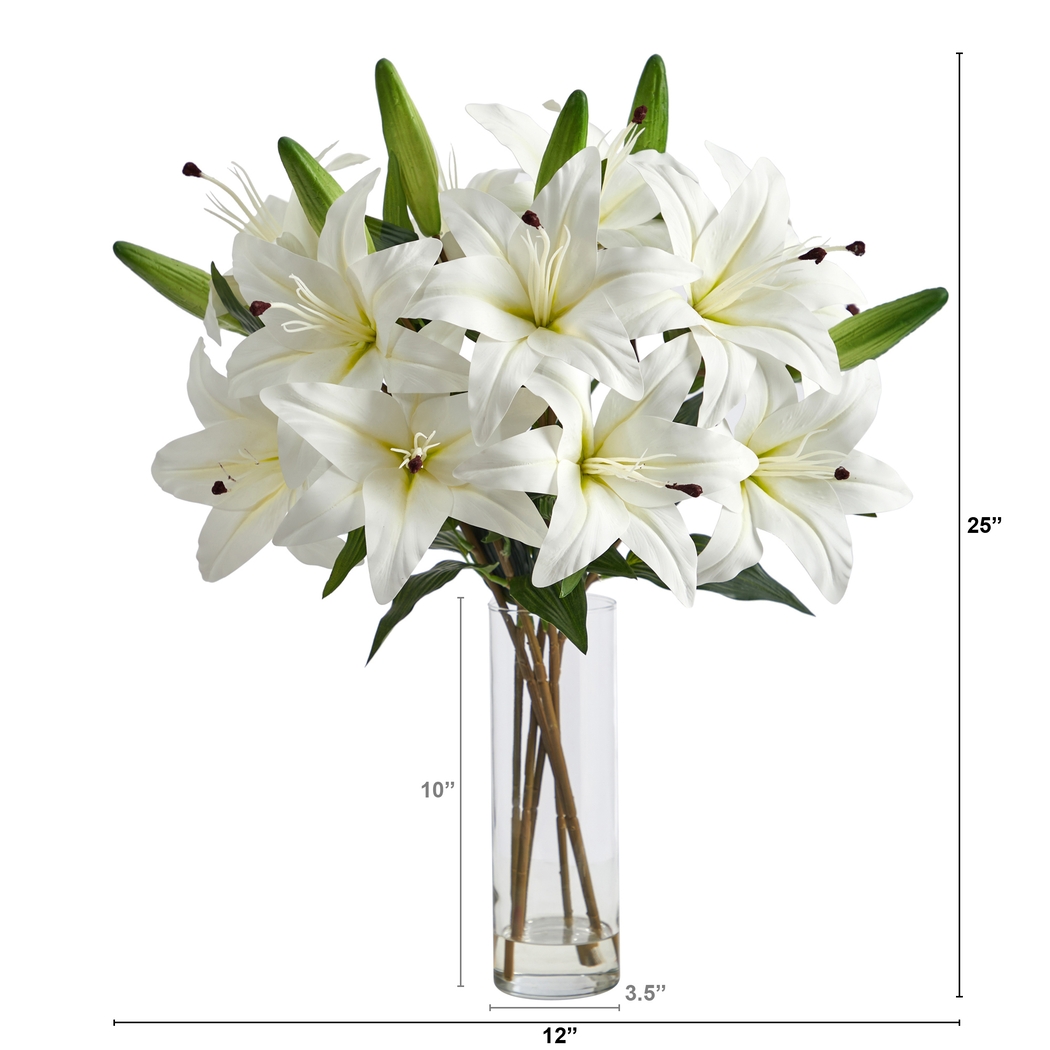 Harcross White Floral Arrangement with Vase - Thumbnail - Image 4