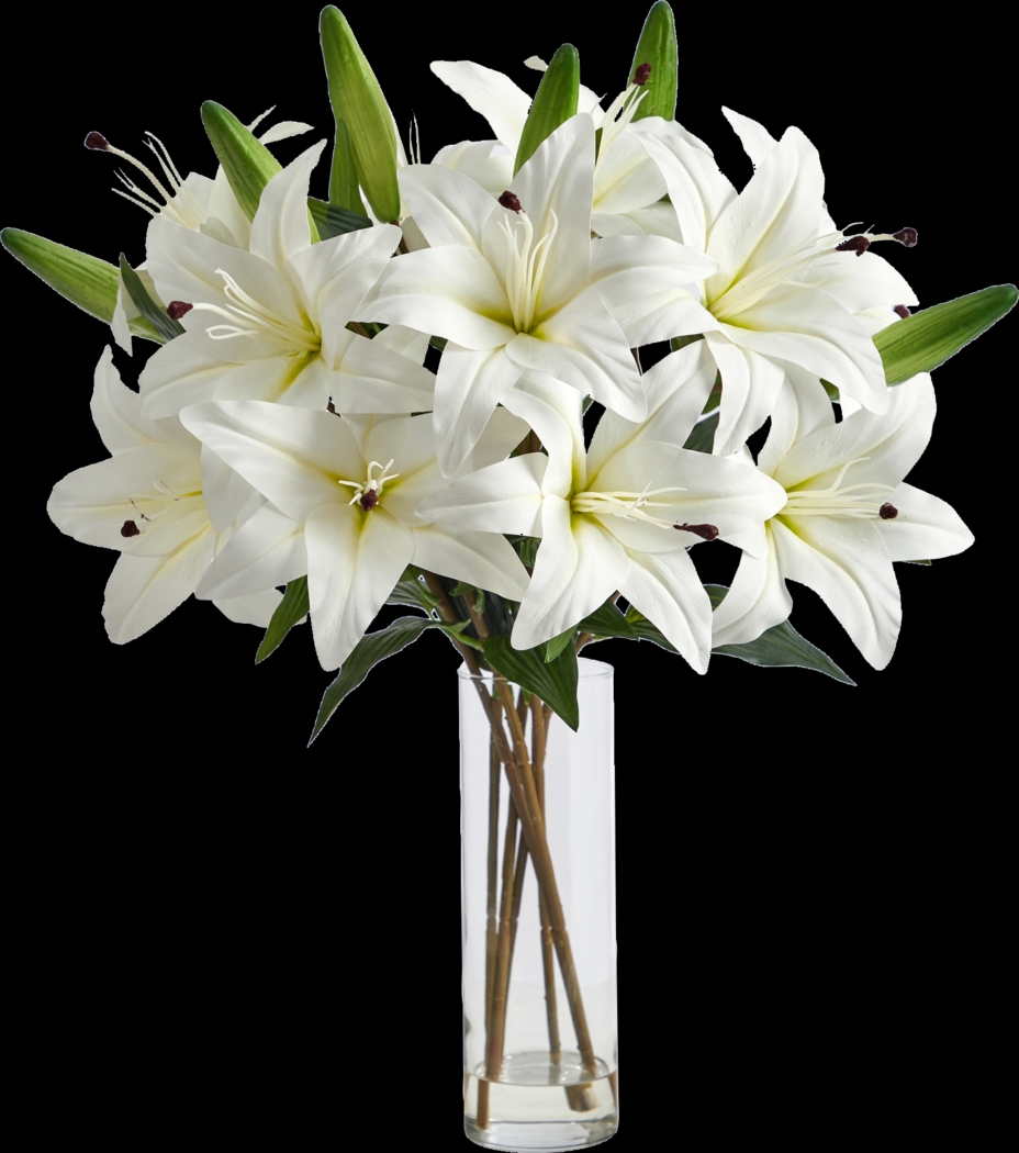 Harcross White Floral Arrangement with Vase - Thumbnail - Image 1