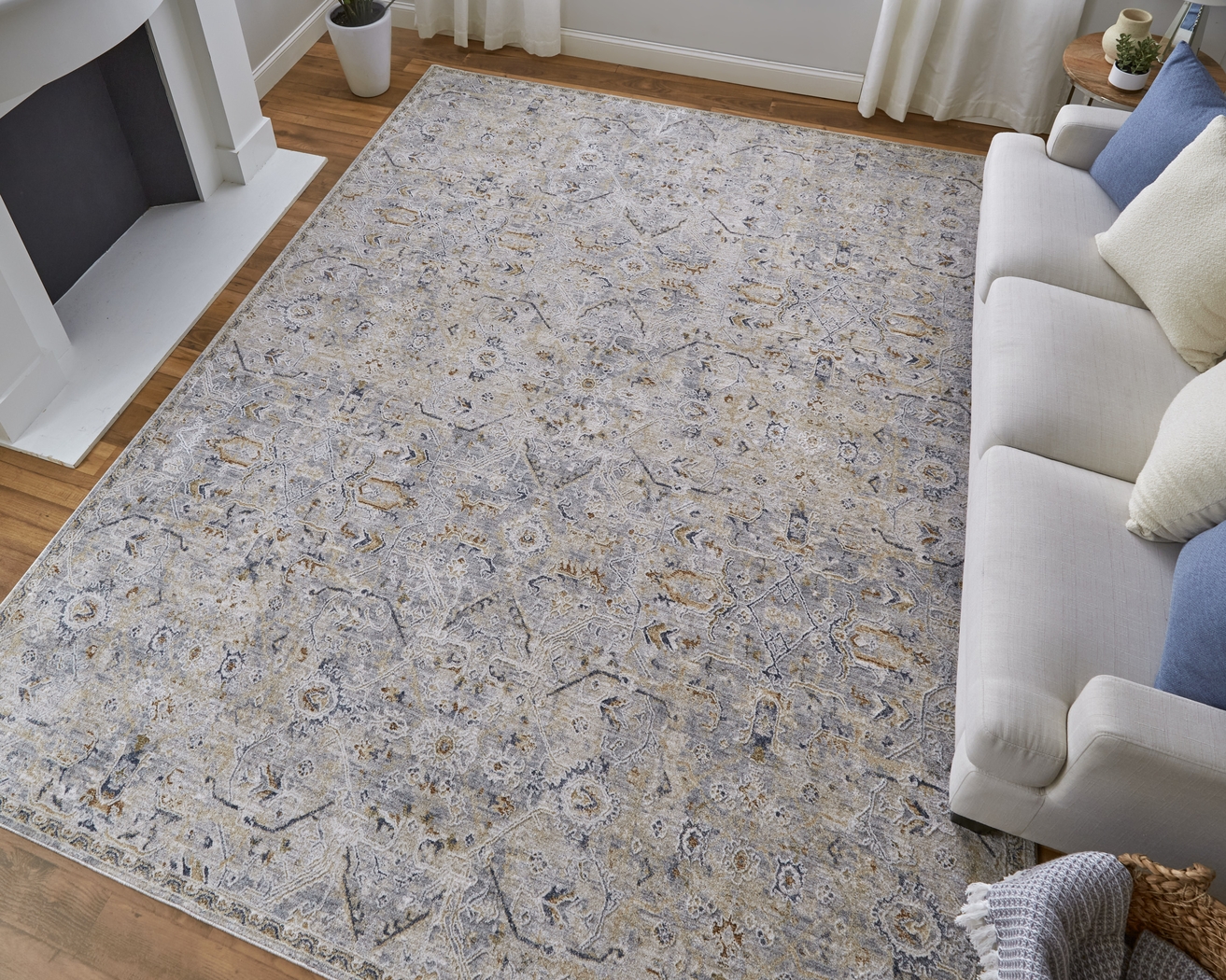 Hardara Ivory 7'10 x 10'3 Rug - Thumbnail - Image 4