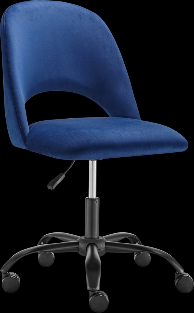Hardesty Blue Office Chair - Thumbnail - Image 3