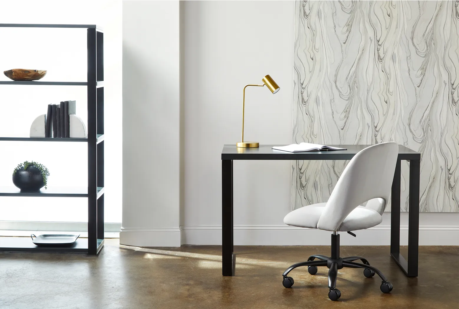 Hardesty Gray Office Chair - Thumbnail - Image 3