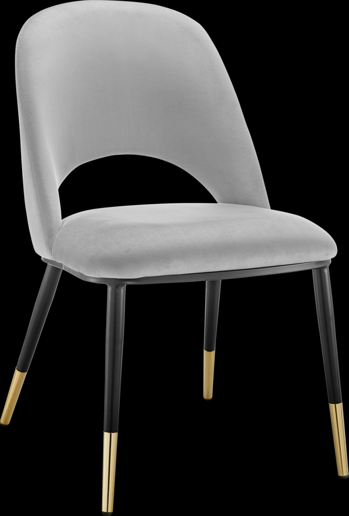 Hardesty Gray Side Chair, Set of 2 - Thumbnail - Image 2