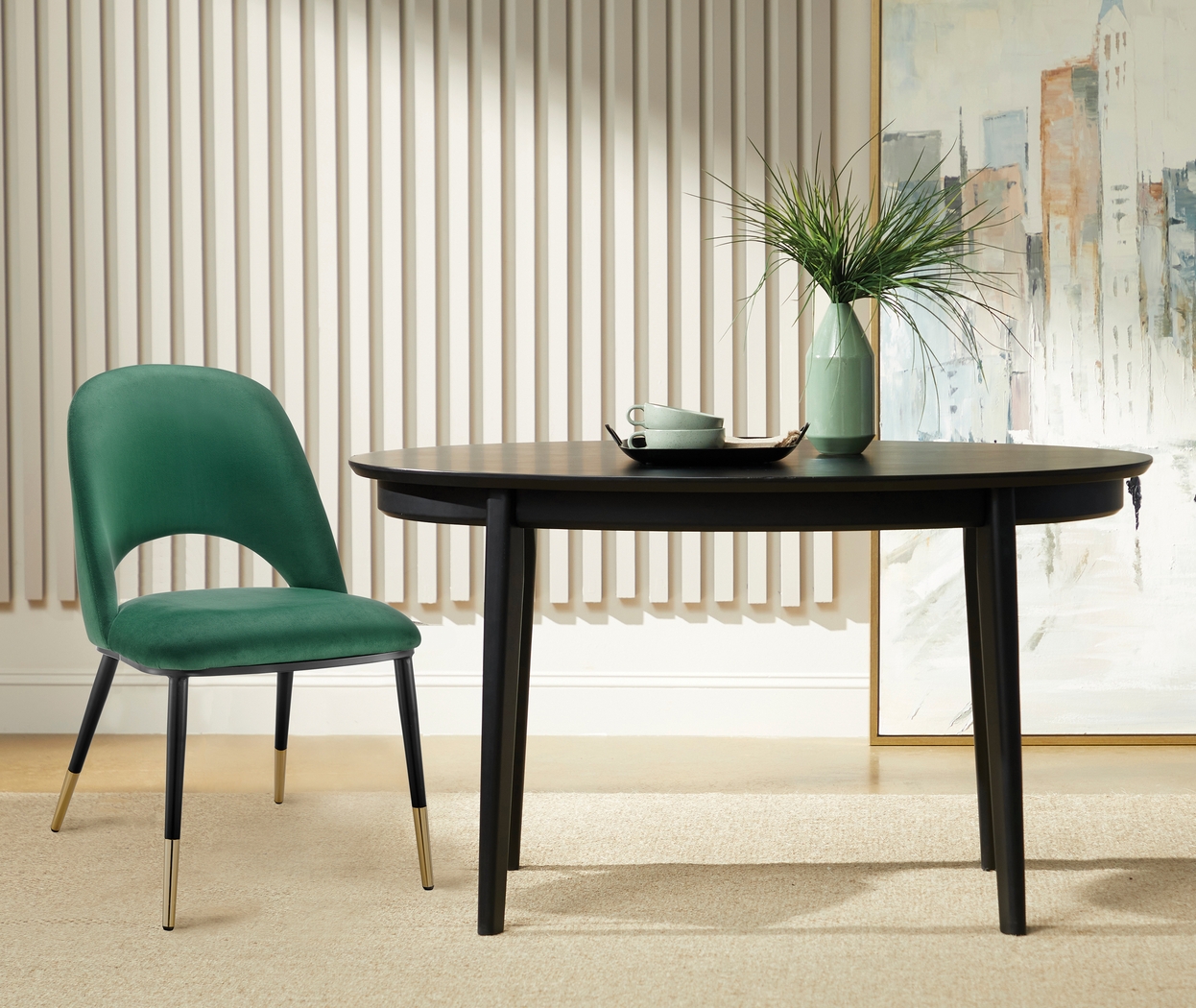 Hardesty Green Side Chair, Set of 2 - Thumbnail - Image 2