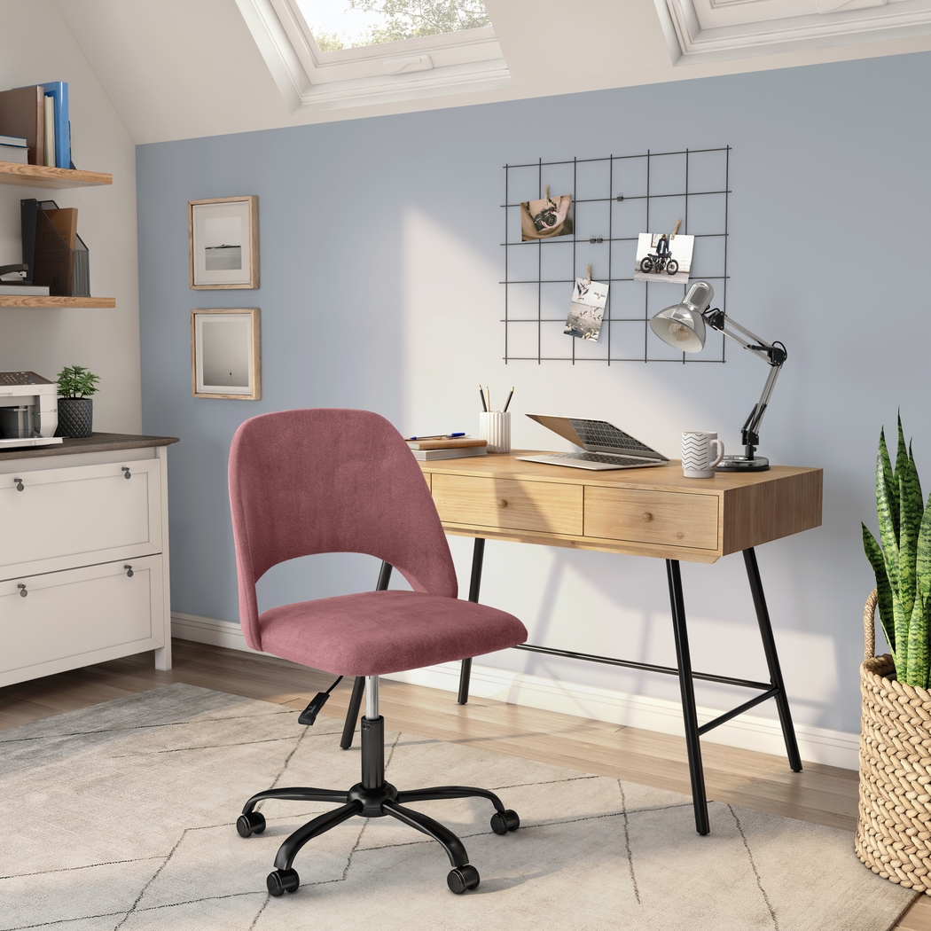 Hardesty Pink Office Chair - Thumbnail - Image 2