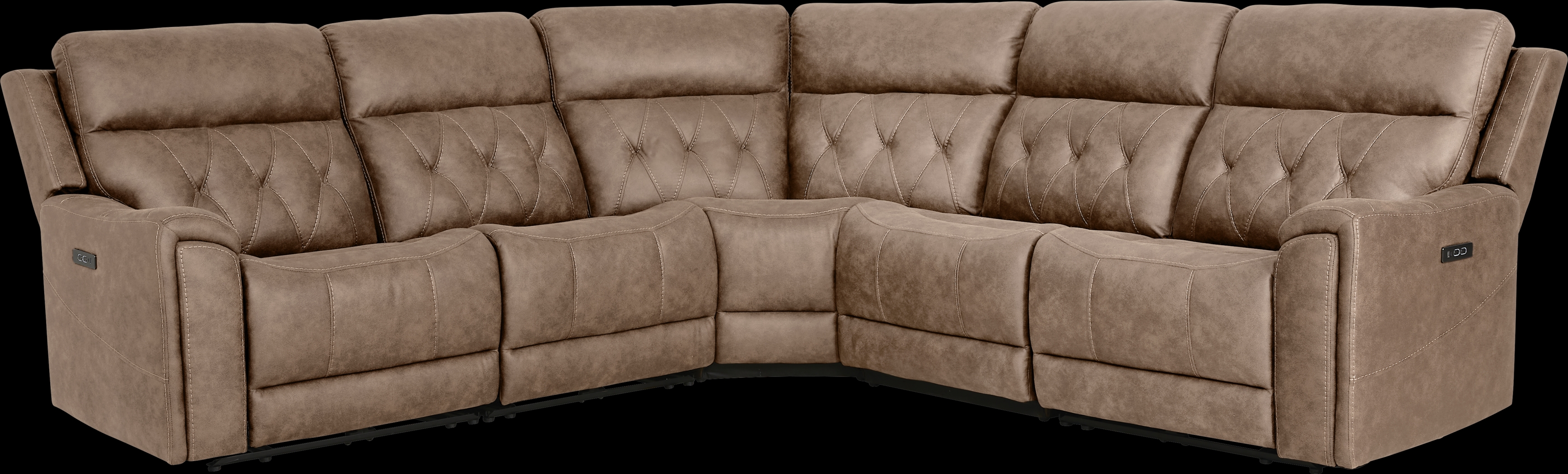 Hardwick Brown 8 Pc Sectional Living Room - Thumbnail - Image 3