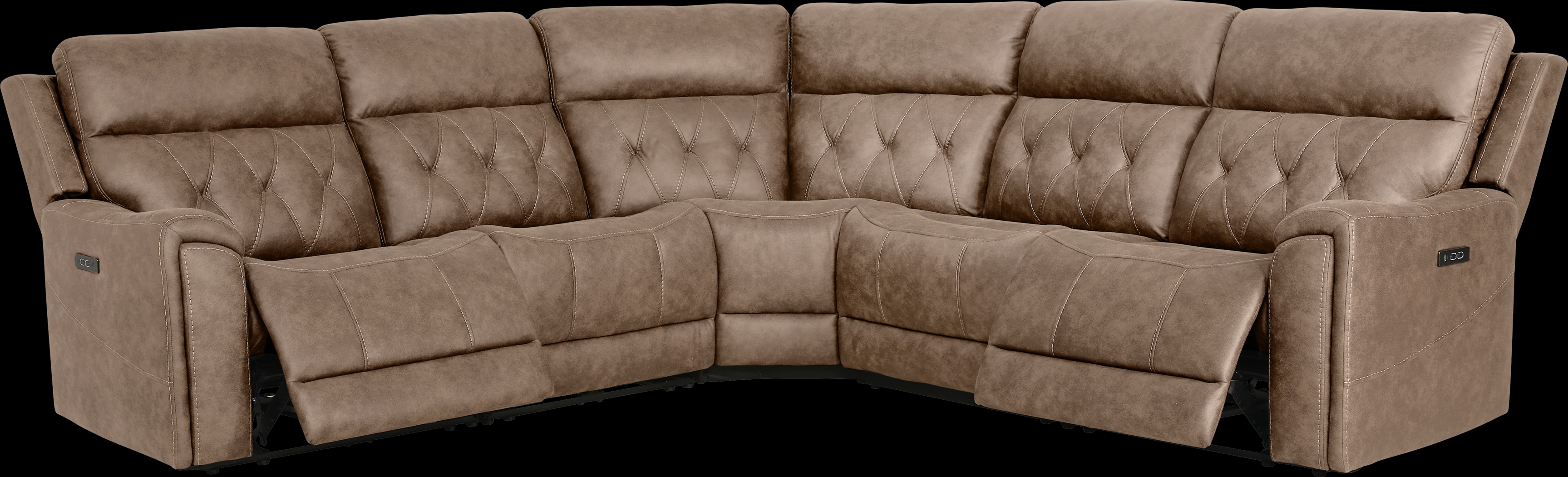 Hardwick Brown 8 Pc Sectional Living Room - Thumbnail - Image 2