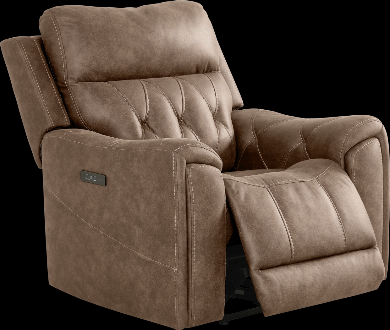 Hardwick Brown Dual Power Recliner - Thumbnail - Image 1
