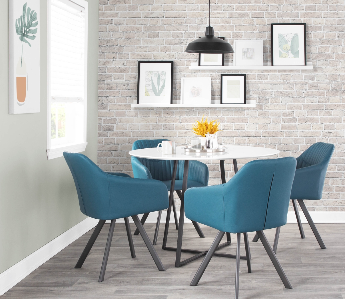 Hardwyck Teal Accent Chair, Set of 2 - Thumbnail - Image 9