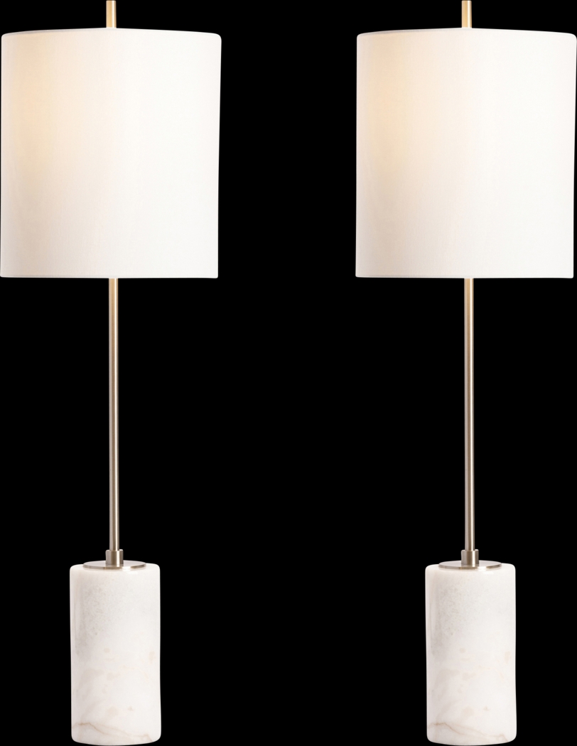 Hare Lane White Table Lamps, Set of 2 - Thumbnail - Image 1