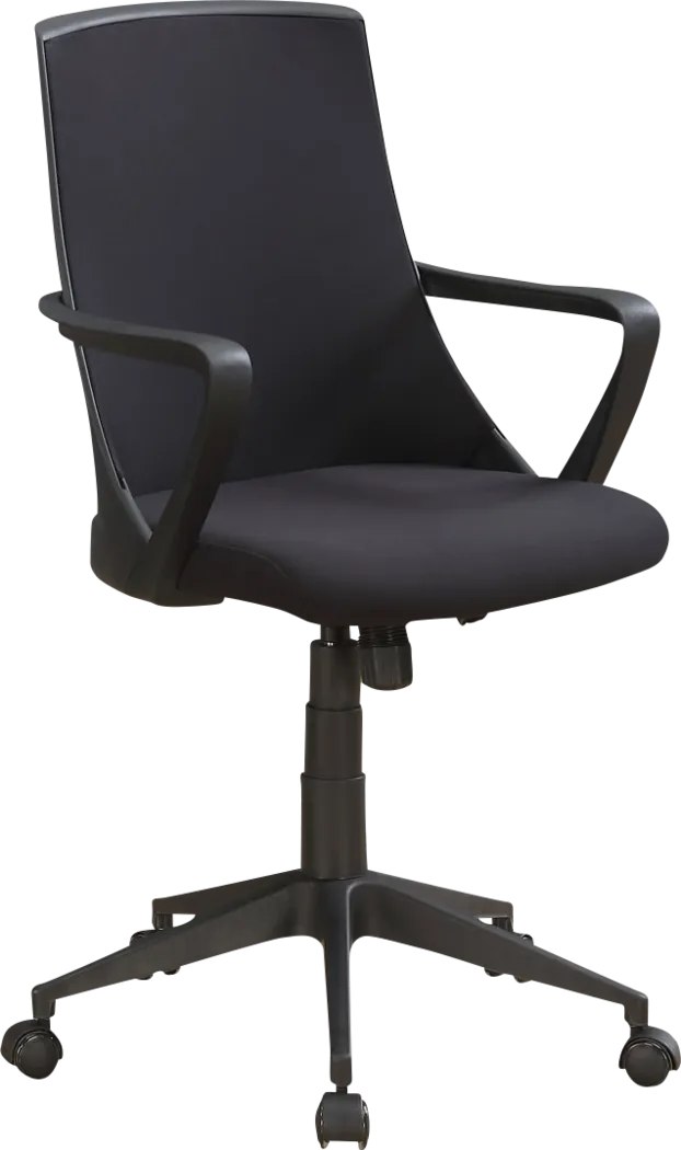 Harelson Black Desk Chair - Thumbnail - Image 1