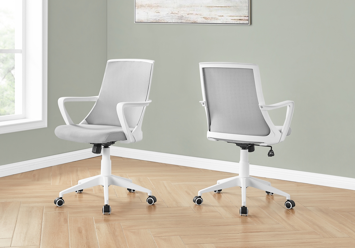 Harelson Gray Office Chair - Thumbnail - Image 2